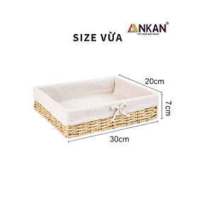 Mua Khay Đựng Bánh Kẹo Hoa Quả Sang Trọng Chữ Nhật Lót Vải Nơ Đa Năng