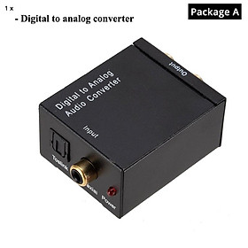 Grwibeou USB DAC Bộ chuyển đổi âm thanh kỹ thuật số sang analog Đầu ra RCA R/L Quang học Âm thanh nổi kỹ thuật số SPDIF Đồng trục sang DAC tương tự Màu USB: Chỉ Bộ chuyển đổi