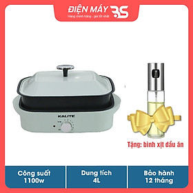 Nồi lẩu nướng đa năng Kalite KL 663, dung tích 4 lít, dễ dàng sử dụng - Hàng chính hãng
