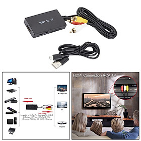 HDMI to AV Converter Video Audio Supports NTSC 1080P for Stick TV HD Box