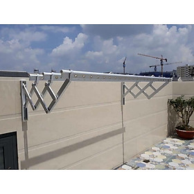 Mua Giàn Phơi Quần Áo Xếp Ngang- Giàn Phơi Gắn Tường Hợp Kim Nhôm Dày - Chịu Lực 90Kg Dài 1 Mét