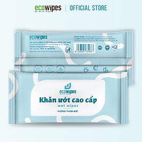 Lốc 20 cái khăn lạnh cao cấp EcoWipes Hương Thơm Mát loại 1 tờ dùng 1 lần không cồn an toàn khi sử dụng