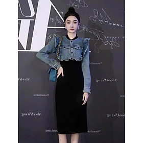 ĐẦM BODY JEAN PHỐI THUN CAO CẤP