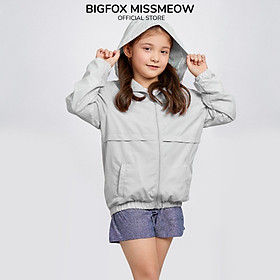 Áo khoác gió trẻ em Bigfox Miss Meow size đại 2 lớp có mũ cho trẻ em, bé trai bé gái thu đông từ 3-11 tuổi 30kg 43kg