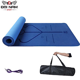 Thảm Tập Yoga,Thảm Tập Gym Định Tuyến 8mm 1 Lớp ECo Chính Hãng Đại Nam Sport + Kèm Túi Và Dây Buộc Thảm