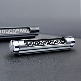 Xiaomi Baseus Mini Metal Car Thẻ đậu xe tạm thời Có thể chuyển đổi phát sáng Đôi điện thoại Tấm dán ô tô Kiểu dáng ô tô