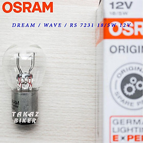 Bóng đèn Osram Halogen sau xe máy mã S25 Dream - Wave - RS (7231)