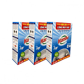 Combo 3 hộp 6 gói x100g bột tẩy lồng máy giặt Hando