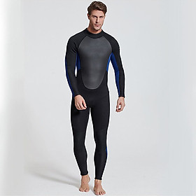Men's One-Piece Long-Sleeved Diving Suit Thick 3MM Neoprene Snorkeling Surf Wetsuit Jellyfish Suit