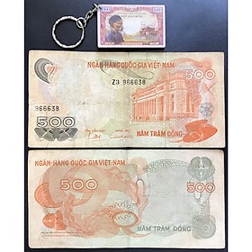 Mua Tiền Xưa 500 Đồng Hoa Văn Việt Nam +Tặng Kèm Móc Khóa Hình Tờ Tiền Xưa  Tiền Xưa Sưu Tầm 