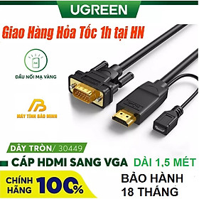 Cáp chuyển HDMI sang VGA Ugreen 30449-Hàng chính hãng.