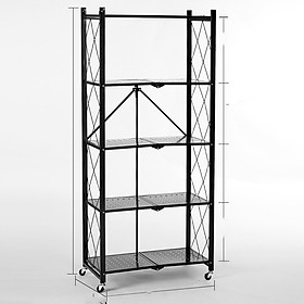 Kệ để đồ gấp gọn đa năng 5 tầng - Kệ nhà bếp, kệ trang trí, giá để sách