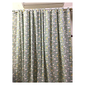 Mua Rèm vải canvas  rèm treo cửa sổ cho phòng bé MARYTEXCO trang trí nhà cửa  làm dịu nhẹ ánh sáng tự nhiên  rèm ore hoàn thiện tặng kèm dây buộc rèm vintage - họa tiết GẤU XANH R-H01 (Giao hàng cho vận chuyển trong 8h làm việc