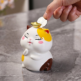 Mô hình Mèo Gốm Sứ Trang Trí_ Hàng Chính Hãng