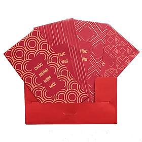 Xấp Bao Lì Xì Ruột Đỏ Cao Cấp Kim Tân Niên