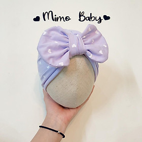 Mũ turban bé gái - Chủ đề trái tim nhỏ (5-10kg)
