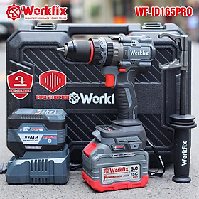 Mua Máy Khoan 3 Chức Năng 165N.m Workfix - WF-ID165PRO - Đầu Kẹp 13mm Auto Lock - Anti Kickback - Có Tạo Xung Vô Cấp - Tính Năng Eco-Tubo  - Brushless Motor - Chân Pin Phổ Thông - 2 Pin 15 Cell - Có Tay Cầm Trợ Lực