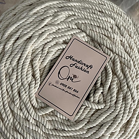 Dây 3 xoắn 5MM cotton mộc 5MM thắt Macrame