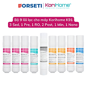 Mua Combo 9 lõi lọc nước Korihome hàng chính hãng dùng cho máy lọc nước Korihome K Book K91