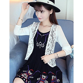 Áo khoác ren tà ngắn 05 C053