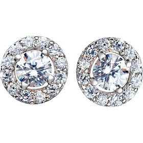 Bông tai bạc đính đá PNJSilver XMXMK000139-BO