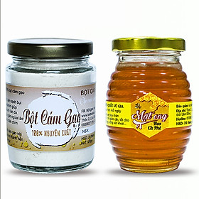 Combo Mật Ong Hoa Cà Phê + Bột Cám Gạo - Nguyên Chất Vũ Gia (100g/ml/hũ)