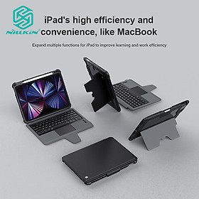 Bao da bàn phím Nillkin có Touthpad dành cho iPad Pro 11 inch/Air 4/Air5 - Hàng nhập khẩu