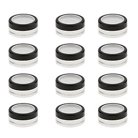 12x Empty Refillable Cosmetic-Jar Pot Loose Face Powder Sifter Case Box Case
