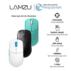 Chuột không dây siêu nhẹ Lamzu Atlantis OG V2 Pro - Hỗ trợ 4KHz - Hàng Chính Hãng