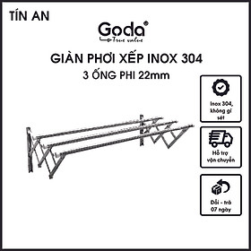 Mua Giàn phơi xếp ống 22mm inox 304 thông minh cao cấp Goda loại 1.2 mét GD-141a