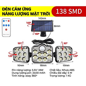Mua Đèn LED năng lượng mặt trời siêu sáng  có cảm biến chuyển động  chống nước có kèm điều khiển từ xa