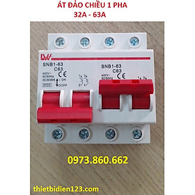 Mua Cầu dao đảo chiều dạng Aptomat 2P 32A - 2P 63A  Át đảo chiều 1 pha
