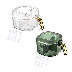 2 Spice Storage Container Kitchen Storage Tool Clear for Dining Room