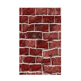 3D Retro Brick Stone Wall Paper Backdrop Wall Covering Paper Murals Red