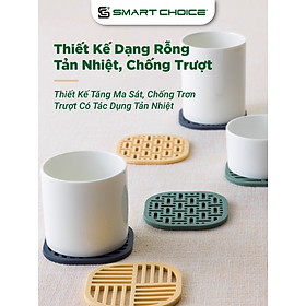 Mua Tấm Lót Ly Silicon SMARTCHOICE 8.5cm Miếng Để Cốc Thiết Kế Tối Giản Cao Cấp SCG-PK096