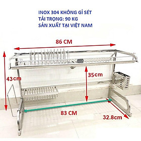 Kệ úp chén bát inox 304 trên chậu rửa - Kệ để trên bồn rửa chén