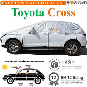 Bạt phủ nửa nóc xe Toyota Cross vải dù 3 lớp