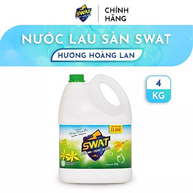 Nước Lau Sàn SWAT Hương Hoàng Lan Can 4Kg - Công Thức 3X Tiên Tiến