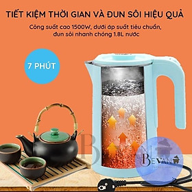 Ấm siêu tốc hàng chính hãng 2 lớp Korichi KRC-5188