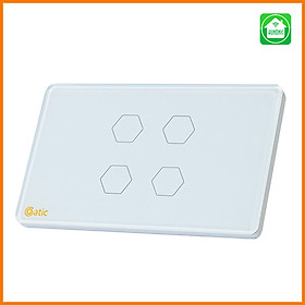 Mua Công Tắc Cảm Ứng Datic – 4 Nút Màu Trắng - Hàng Chính Hãng