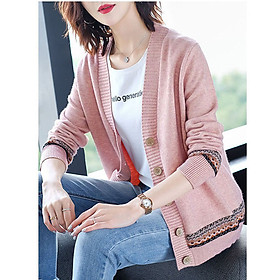 Áo cardigan len nữ phối họa tiết thổ cẩm ArcitcHunter, thời trang thương hiệu chính hãng