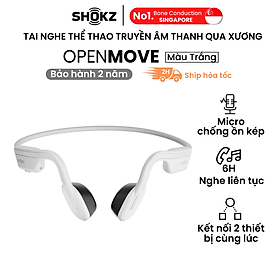 Mua Tai Nghe Bluetooth Thể Thao Dẫn Âm Thanh Qua Xương SHOKZ OPEN MOVE S661 Màu Trắng - Hàng chính hãng