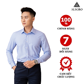 Áo sơ mi bamboo slimfit dài tay hoạ tiết nhí Aligro ALGS225