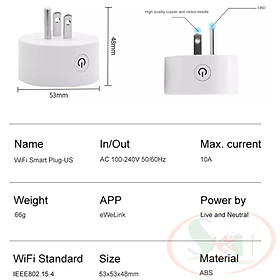 Mua Hẹn giờ wifi Timer Mini Smart Socket 10A 2200W ổ cắm tự động tắt mở thông minh từ xa