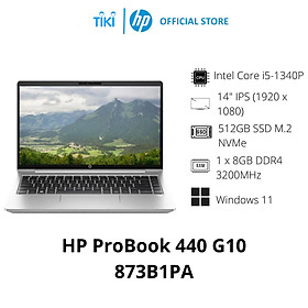 Laptop HP Probook 440 G10 873B1PA (i5-1340P, 8GB RAM, 512GB SSD, 14"FHD Touch, Win 11 Home, Silver) - Hàng Chính Hãng
