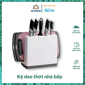 Kệ Dao Thớt Có Khay Hứng Nước, Kệ Dắt Dao Kéo Nhà Bếp - Hàng chính hãng