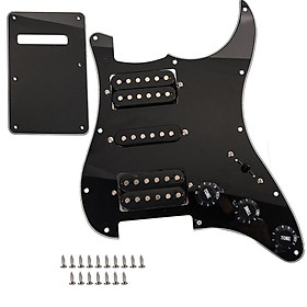 Sunnimix HSH Đàn Guitar Điện Prewired Nạp Pickguard Xước Đĩa Lưng Bộ