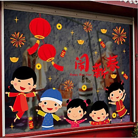 Mua Decal trang trí tết - Các Bé Vui đón Tân Xuân