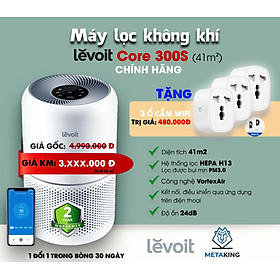 Máy lọc không khí Diệt Khuẩn Levoit Core 300s Cảm Biến Đo Không Khí Điều Khiểu Qua App Hàng Chính Hãng