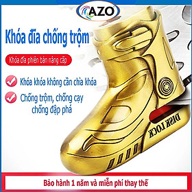 Ổ Khóa Đĩa Xe Máy AZO, Khóa Phanh Đĩa Chống Trộm, Chống Đập, Chống Cắt Dành Cho Xe Máy 